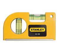 Niveau à bulle de poche STANLEY - 0-42-130 - 8,7 cm - Fioles faciles à lire