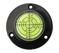 Niveau à bulle horizontal 50 x 12 mm Mini type rond avec matériau acrylique transparent pour composants de niveau à bulle utilisés dans les outils Bullseye et angle (coquille noire, eau verte)
