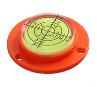 Niveau à bulle horizontal 50 x 12 mm Mini type rond avec matériau acrylique transparent pour composants de niveau à bulle utilisés dans les outils de Bullseye et d'angle (Orange Shell Green Water)