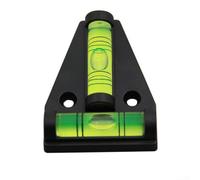 Niveau à bulle horizontal en forme de T avec aimant | Matériau ABS, visibilité fluorescente pour mur, carrelage, caravane, camping-car (noir)