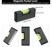 Niveau à bulle magnétique de poche 4-en-1 Niveau à bulle portable Niveau à cordes Niveau circulaire pour le travail du bois Niveau pour camping-car Niveau pour télescope Mobilier Trépieds Appareil pho
