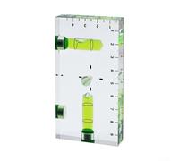 Niveau à bulle magnétique de poche avec corps en acrylique gravé à double échelle 90°/180°, tube à bulles vert, 95 x 40 x 15 mm - pour bricolage, électriciens et ingénieurs