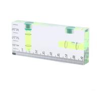 Niveau à Bulle Mini 95mm Transparent pour précis Niveau à Bulle | Design compact 95mm, acrylique haute transparence, tube vert clair, pour idÃ©al Ã outils, poche(B)