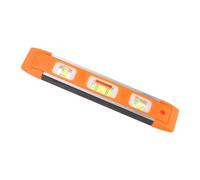 Niveau à Bulle Mini en Alliage D’aluminium, 3 Fioles 45° 90° 180° | Orange, Lecture Visible et Format Compact, pour Maçonnerie, Cadres et Travaux D’ingénierie