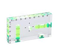 Niveau à bulle miniature ZIXINNKC avec 3 aimants, outil compact en acrylique pour mesures horizontales et verticales, 95 x 50 x 13 mm