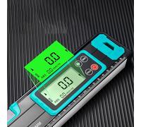 Niveau à bulle multifonction avec échelle 20/30 cm - Affichage LED avec rétroéclairage vert - Arrêt automatique après 3 minutes - Pour métaux magnétiques - Avec boîtier de protection à double couche