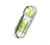 Niveau à bulle panoramique haute précision - Niveau de type T pour mesurer l'inclinaison et l'alignement de l'horizon, verre acrylique avec fioles vertes et jaunes, 29 mm x 9 mm x 7 mm
