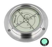 Niveau à bulle rond en métal, 1 pièce, universel, for véhicule d'ingénierie, couvercle de vision nocturne disponible(Luminous in White)