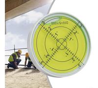 Niveau à bulle rond haute précision 60 mm boîtier en métal pour tables de billard et machines - Précision pour instrument de niveau à bulle noir (D)