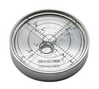 Niveau à bulle rond horizontal en acier inoxydable 60 x 12 mm pour une mesure précise et une disposition dans la maison, le jardin, l'atelier, compatible avec les machines, platines tournantes, tables