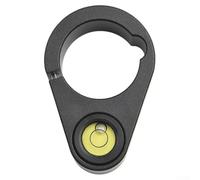 Niveau à bulle rond pour tige de centrage, boîtier en alliage d'aluminium avec support, accessoire de cartographie GPS pour tiges de mesure en fibre de carbone (F)