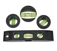 Niveau à bulle Torpedo de 15,2 cm avec coque en ABS noir et tube à bulles en acrylique transparent pour nivellement de précision dans la maison, l'atelier et la construction