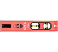 Niveau à bulle torpille 23 cm 2 fioles avec télémètre laser 10 m