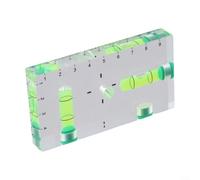 Niveau à bulle transparent de poche avec fiole verte et double échelle pour une mesure précise dans les projets de construction et de bricolage, y compris l'installation de meubles et les tâches de