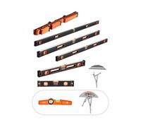 Niveau à Torpille Avec Flacons à Bulles Mesure 45° 90° et 180° SAE et Métrique 6PCS