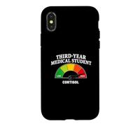 Niveau de cortisol drôle pour étudiant en médecine de troisième année Coque pour iPhone X/XS