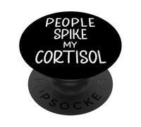 Niveau De Cortisol Texte Uniquement Meme Élevé PopSockets PopGrip Adhésif