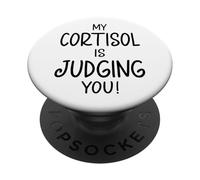 Niveau De Cortisol Texte Uniquement Meme Élevé PopSockets PopGrip Adhésif