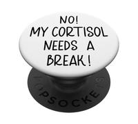 Niveau De Cortisol Texte Uniquement Meme Élevé PopSockets PopGrip Adhésif