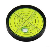 Niveau de fiole circulaire haute précision 60 mm x 10 mm Boîtier en acier inoxydable pour équipement de magasin, alignement de platine, projets de bricolage de type B (B)