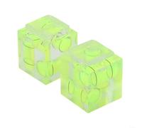 Niveau de Poche Acrylique Transparent 29mm Léger | Précision 3 axes, alignement parfait, pour griffe standard, pour idéal paysage et architecture, vert clair