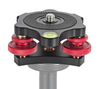 Niveau de précision à trois roues LP-64, avec trépied de niveau à bulle, Base de nivellement avec trou de vis de 3/8 "", en alliage d'aluminium