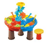 Niveau de Sable et à Eau - Activités extérieures Play Table | Jouets éducatifs interactifs avec Accessoires | Activités d'apprentissage préscolaire pour Kids Beach Backyard