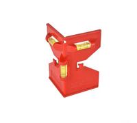 Niveau de tuyau de clôture horizontal avec 3 fioles à bulles et base magnétique pour une mesure précise de l'angle, rouge/noir/jaune/vert (rouge)
