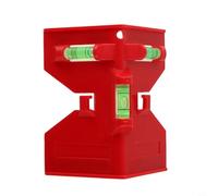 Niveau de tuyau de clôture horizontal avec 3 niveaux à bulle, compteur d'angle vertical pour la construction et la menuiserie, détecteur d'angle en plastique durable (rouge)