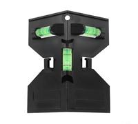 Niveau de tuyau de clôture horizontal avec 3 niveaux à bulle, compteur d'angle vertical pour la construction et la menuiserie, détecteur d'angle en plastique durable (noir)
