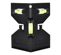 Niveau de tuyau magnétique - Outil de mesure d'angle de 12,4 x 7,3 x 10,5 cm, design triple fiole à bulles, prise en main aimantée puissante, structure compacte et robuste | Pour charpentier