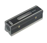 Niveau de type barre d'acier pour résolution de 0,02 mm/m - Outil de mesure industriel 100/150/200 mm avec base à rainure en V et étui en bois (200 mm)