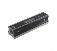 Niveau de type barre en acier avec résolution de 0,02 mm/m pour nivellement industriel, plage de mesure 100/150/200 mm, base à rainure en V et étui de rangement en bois (200 mm)