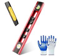 Niveau Délectricien 40cm Règle de Mesure de Niveau en Alliage D'aluminium avec Marquages de Esure Coulissants y Double Élchelle de vue pour un Alignement Précis Cadre Photo Installation et Bricolaget