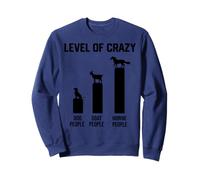 Niveau drôle de Chien de chèvre Cheval Fou Sweatshirt