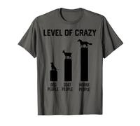 Niveau drôle de Chien de chèvre Cheval Fou T-Shirt