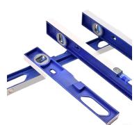 Niveau en aluminium en forme de I de 30 cm avec base magnétique en fonte et fiole à bulles phosphorescentes pour une utilisation en faible luminosité (non magnétique)