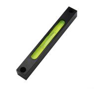 Niveau en métal avec fiole en verre pour nivellement du cylindre pour les applications d'alignement des équipements et des machines-outils (noir et vert)