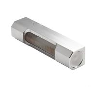 Niveau en métal - Outil de niveau à bulle de 85 mm pour un alignement horizontal et vertical précis, précision de 0,02 mm, pour une construction durable en acier inoxydable, (argenté)