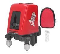 Niveau Gearwell, niveleur de lignes transversales à nivellement automatique avec faisceau rouge rechargeable pour l'alignement et la mesure horizontaux et verticaux