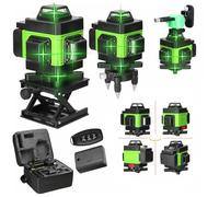 Niveau laser 12/16, niveau laser vert, niveau laser 3D/4D avec fonction d'ajustement automatique, outil de nivellement à batterie rechargeable par USB, IP54 étanche à l'eau et à la poussière (Style 3)