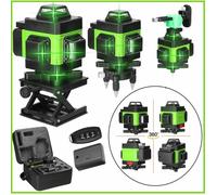 Niveau Laser 16 Lignes 3° Autonivelant Vert - 3x360° -Sol/Plafond/Murs - USB Rechargeable - IP54 - Pour Construction, Rénovation