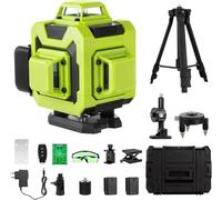 Niveau laser 4 x 360° STANEW,Autonivelant Niveau Laser Vert 4D 16 Line Ligne Laser Verte Horizontal et Verticale avec Télécommande Intégrée (With tripod)