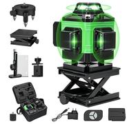 Niveau laser - 4D 12 lignes laser vertes - Auto-équilibré - 4 x 360° - Batteries 2400 mAh - Avec support magnétique et sac antichoc