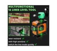 Niveau laser 4D 16 lignes 3 avec fonction de nivellement automatique, plateforme élévatrice et télécommande
