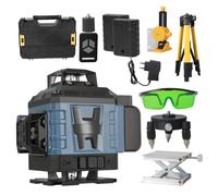 Niveau Laser 4D 16 Lignes - 4×360° -Autonivelant - Pour Construction, Rénovation et Décoration -Avec Trépied - Classe Laser 2