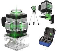 Niveau laser, 4D, 16 lignes, auto-nivelant, vert