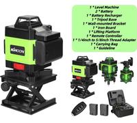 niveau laser 4D, 16 lignes, auto-nivellement automatique, vert D 4D