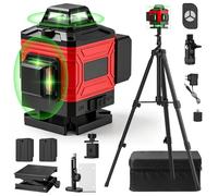 Niveau laser 4D 16 lignes - Machine de nivellement automatique 360° - Portée 25 m - Niveau laser 4D - Mode impulsionnel extérieur