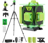 Niveau laser 4x360 4D 16 Line Ligne Laser Verte Horizontal et Verticale avec Télécommande Intégrée